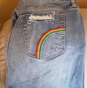 Rainbow 🌈 denim shorts